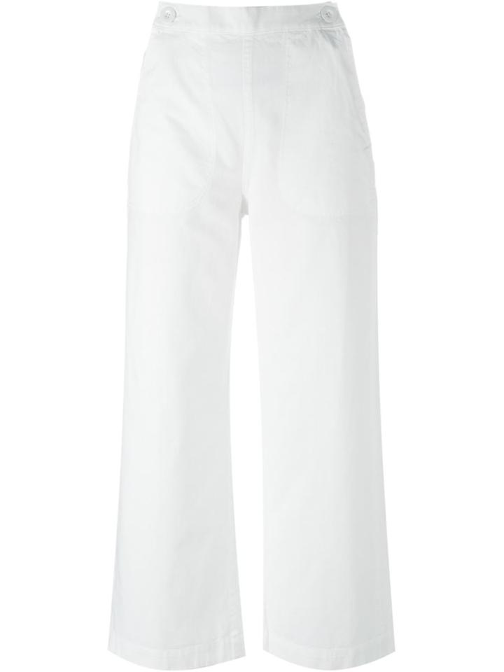 Mih Jeans 'nautical' Trousers, Women's, Size: Small, White, Cotton