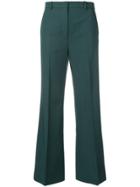 Joseph Flared Tailored Trousers - Green