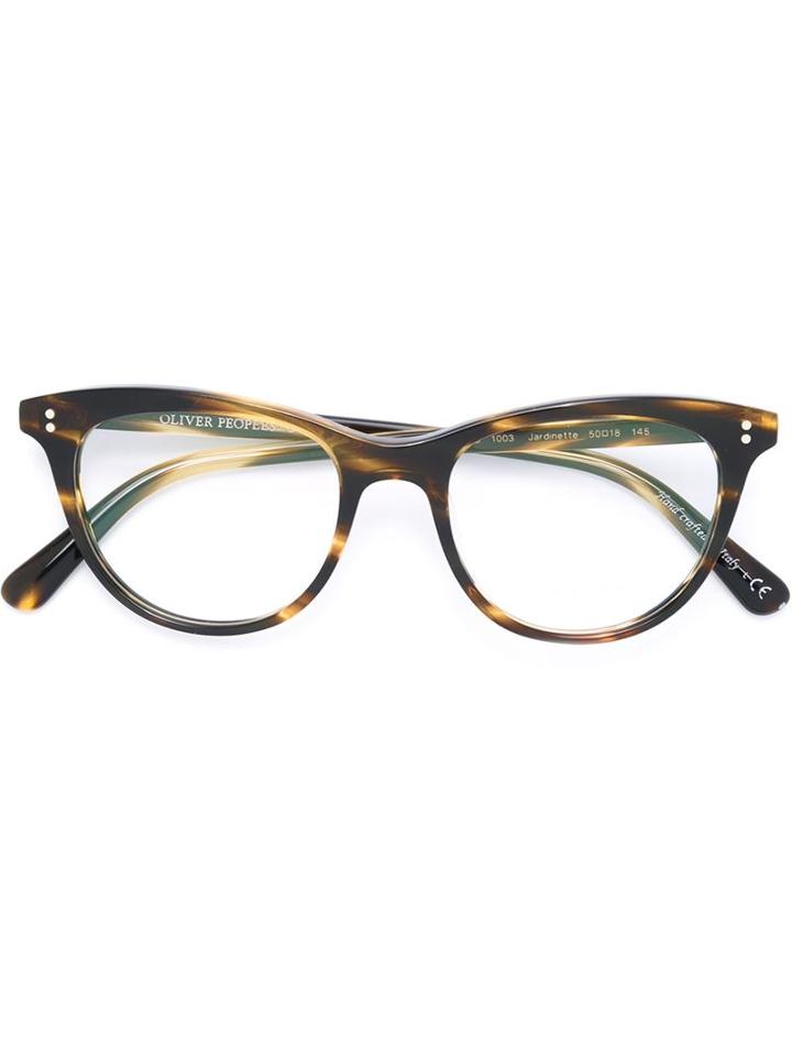 Oliver Peoples 'jardinette' Glasses, Brown, Acetate