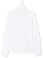 Paolo Pecora Kids Teen Classic Pocket Shirt - White