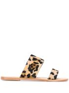 Manebi Ibiza Leopard Sandals - Brown