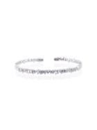 Suzanne Kalan 18k White Gold And Diamond Fireworks Classic Baguette