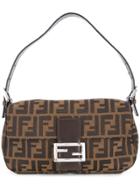 Fendi Vintage Mamma Baguette Zucca Shoulder Bag - Brown