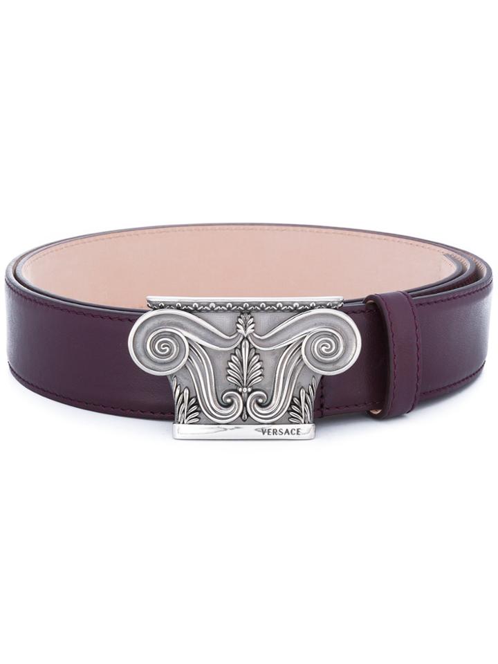 Versace Embossed Buckle Belt - Pink & Purple