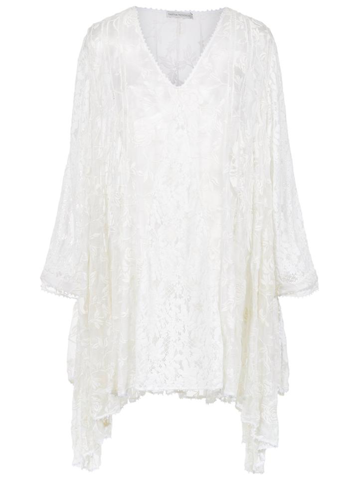Martha Medeiros Embroidered Lace Dress - White