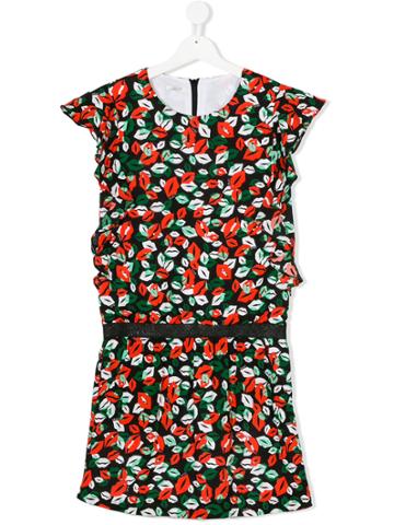 Liu Jo Kids Teen Lip-print Dress - Black