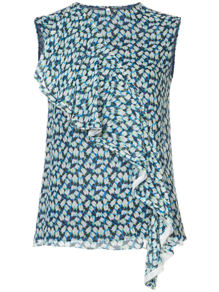 Jason Wu Ruffled Printed Blouse - Blue