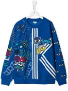 Kenzo Kids Teen Multi-icon Sweatshirt - Blue