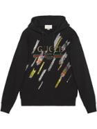 Gucci Gucci Logo Sweatshirt With Shooting Stars - Black