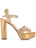 Michael Michael Kors Strappy Platform Sandals - Gold