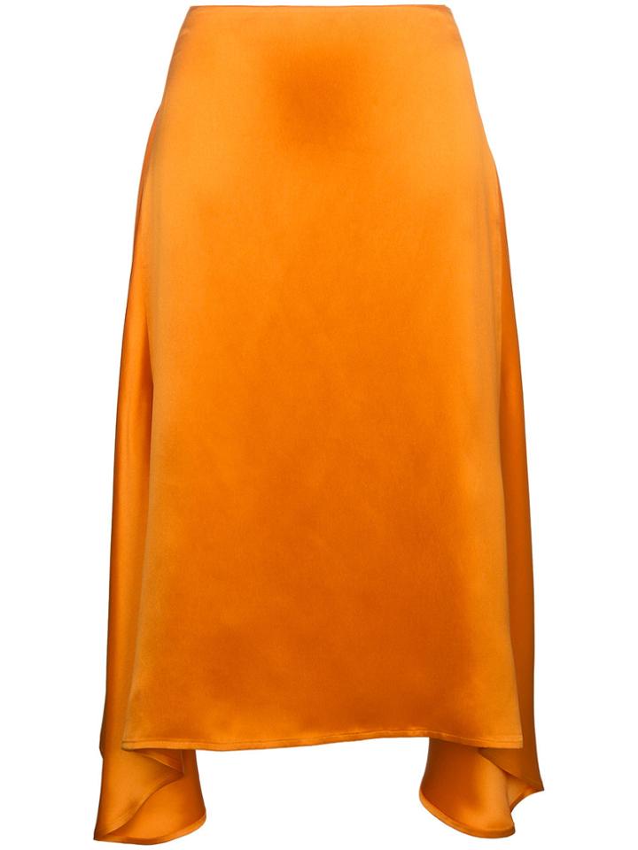 Sies Marjan Silk Asymmetric Midi Skirt - Yellow & Orange