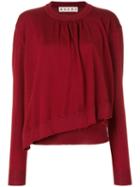 Marni - Asymmetric Hem Sweater - Women - Virgin Wool - 42, Red, Virgin Wool