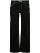 Khaite Flared Cropped Jeans - Black