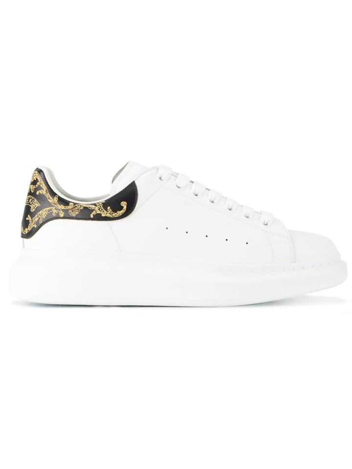 Alexander Mcqueen White Print Oversized Sole Sneakers