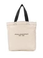 Philosophy Di Lorenzo Serafini Logo Print Tote - White