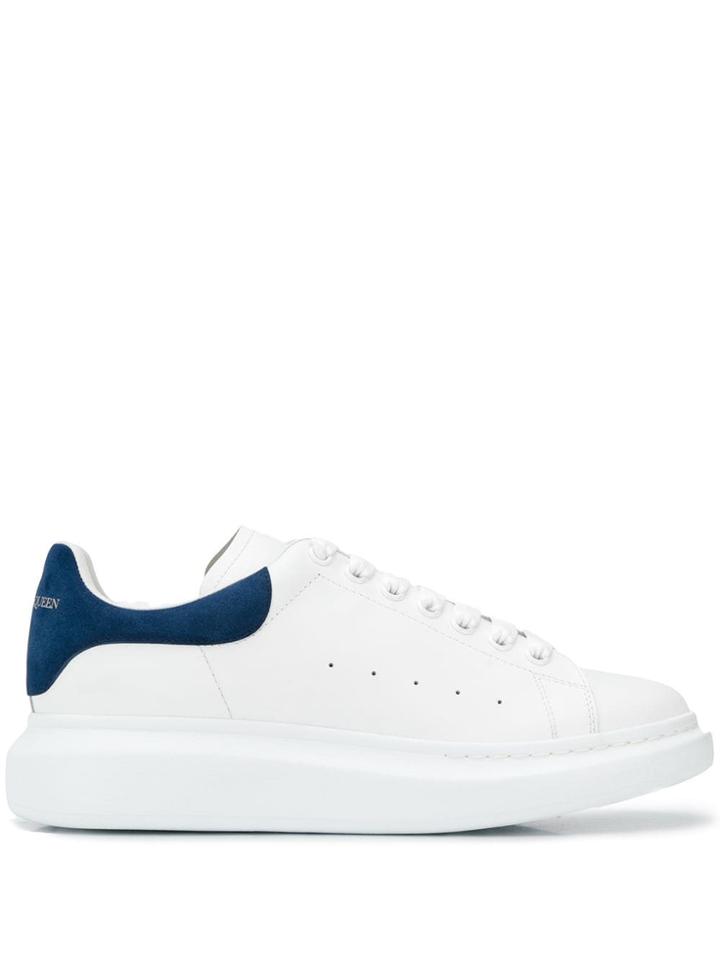 Alexander Mcqueen Oversized Sole Leather Trainers - White