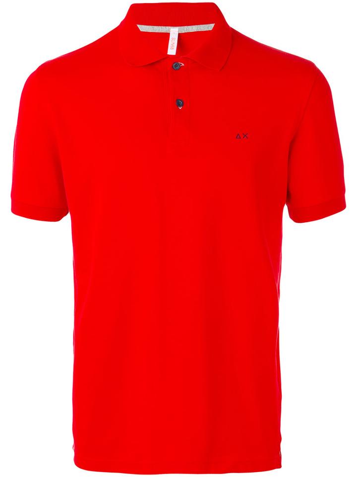 Sun 68 - Contrast Logo Polo Shirt - Men - Cotton/spandex/elastane - S, Red, Cotton/spandex/elastane