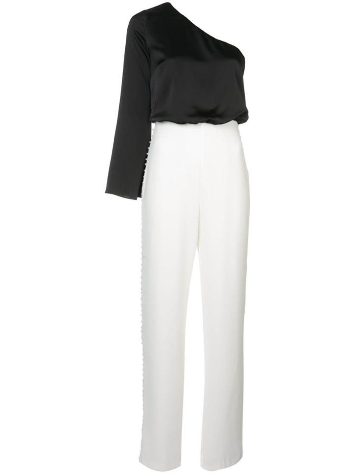 Aidan Mattox Two-tone Jumpsuit - Black