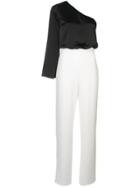 Aidan Mattox Two-tone Jumpsuit - Black