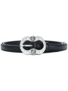 Prada Embellished Buckle Belt - Black