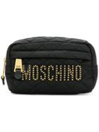 Moschino Quilted Makeup Bag - Black