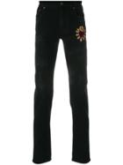 Dolce & Gabbana Heart Appliqué Jeans - Black