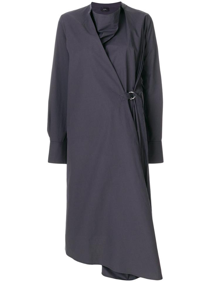 Joseph Wrap Front Shirt Dress - Grey