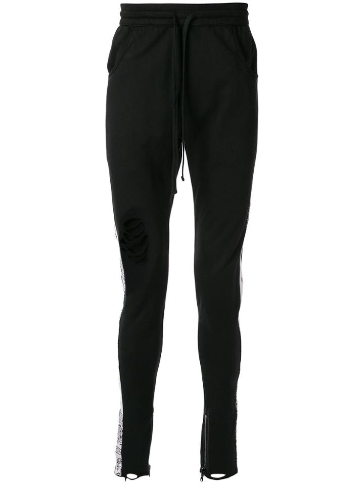 Alchemist Distressed Track Trousers - Black