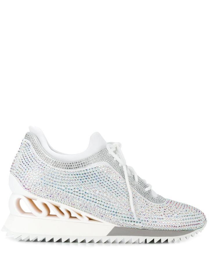 Le Silla Reiko Wave Wedge Sneakers - White