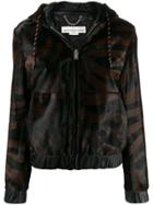 Golden Goose Tiger Print Leather Jacket - Brown