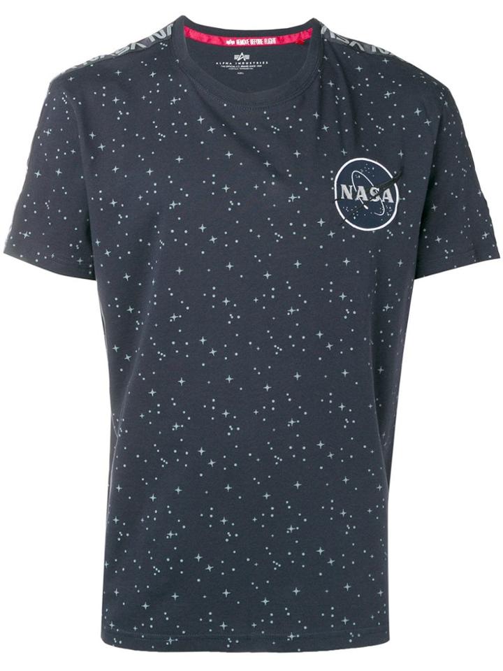 Alpha Industries Nasa Star Print T-shirt - Blue