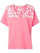 Mm6 Maison Margiela Printed Neck Detail T-shirt - Pink