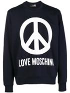 Love Moschino Logo Patch Sweatshirt - Blue