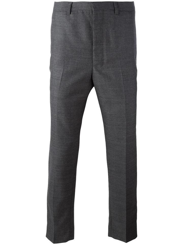 Ami Alexandre Mattiussi Carrot-fit Trousers, Men's, Size: 44, Grey, Wool
