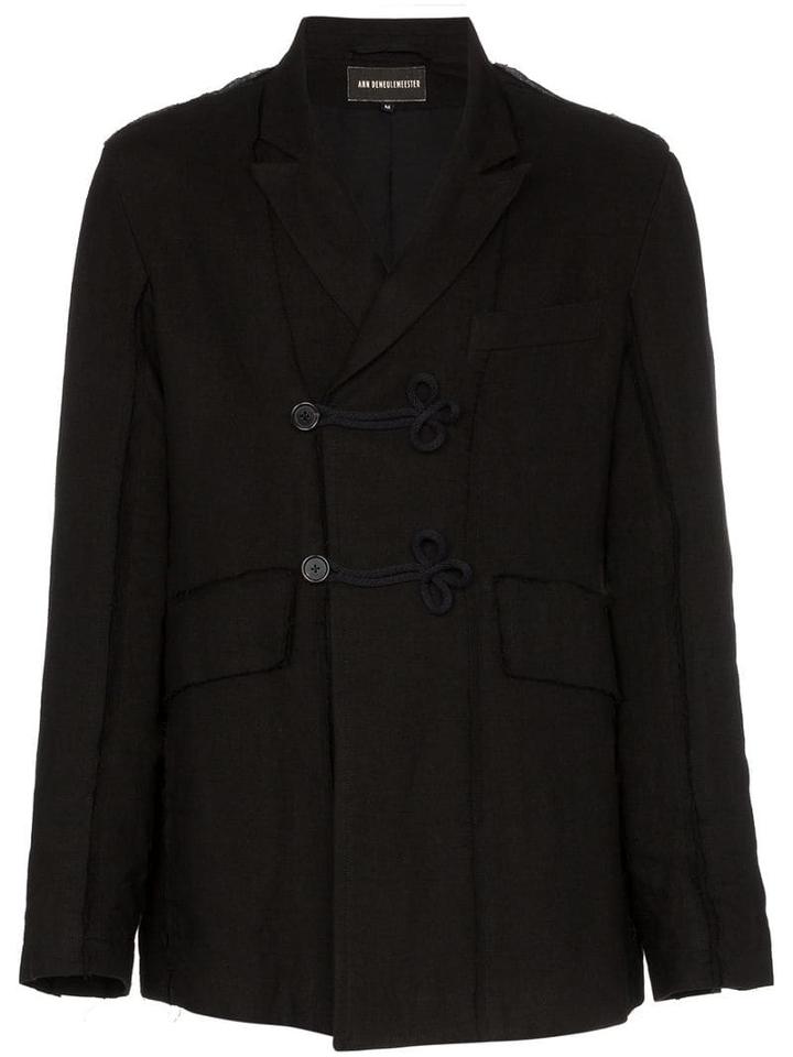 Ann Demeulemeester Double-breasted Cotton-blend Blazer - Black