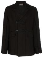 Ann Demeulemeester Double-breasted Cotton-blend Blazer - Black