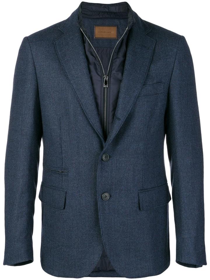 Corneliani Double Layer Illusion Blazer - Blue