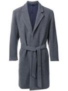 Monkey Time Belted Single Breasted Coat, Men's, Size: Large, Grey, Wool/polyester/nylon