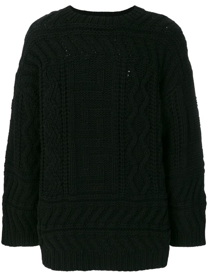 Études Chunky Knitted Sweater - Black