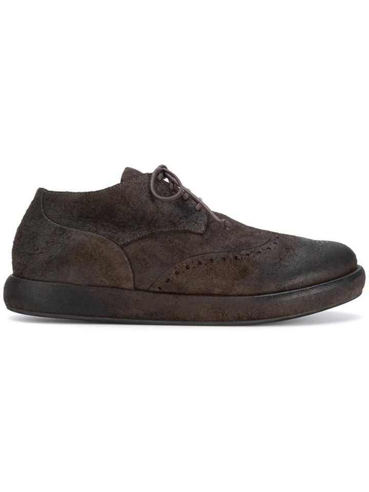 Marsèll Distressed Flatform Brogues - Brown