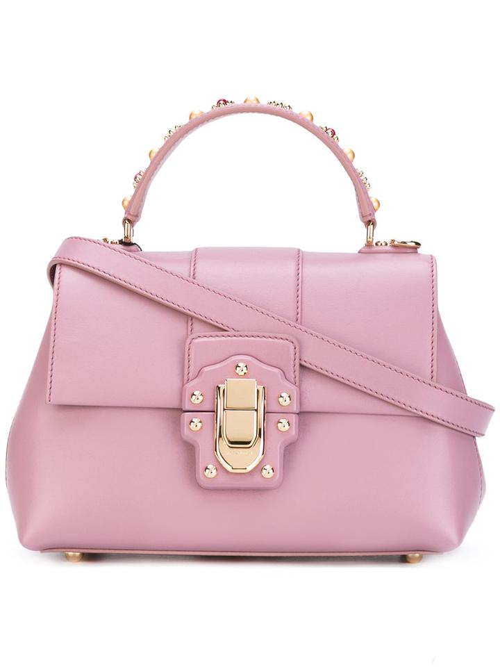 Dolce & Gabbana Lucia Tote, Women's, Pink/purple, Calf Leather