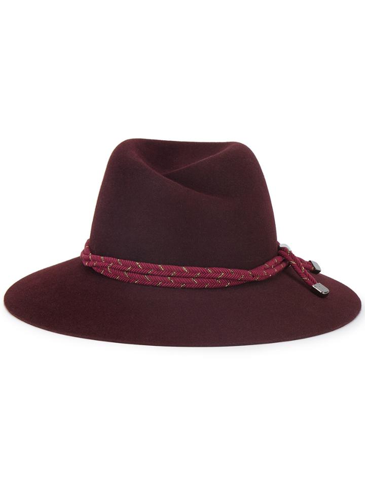 Maison Michel Purple Virginie Rope Band Hat - Red
