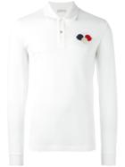 Moncler Long Sleeve Polo Shirt, Men's, Size: Large, White, Cotton