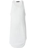 Cedric Jacquemyn Long Line Tank Top, Men's, Size: 46, White, Cotton