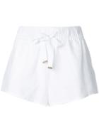 Venroy - Lounge Drawstring Shorts - Women - Linen/flax - L, White, Linen/flax