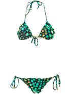 Lygia & Nanny - Printed Triangle Bikini Set - Women - Spandex/elastane/polyimide - 46, Green, Spandex/elastane/polyimide