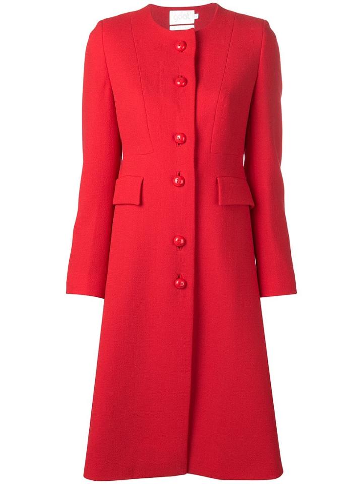 Goat Hampton Midi Coat - Red