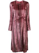 Sies Marjan Textured Flared Dress - Pink & Purple