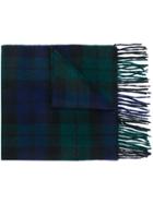 Barbour Checked Scarf - Blue