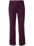 Ann Demeulemeester Perfectly Fitted Cropped Trousers - Purple